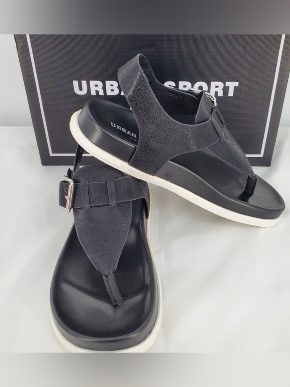Freya Black Metallic Luxe Women's Sandals